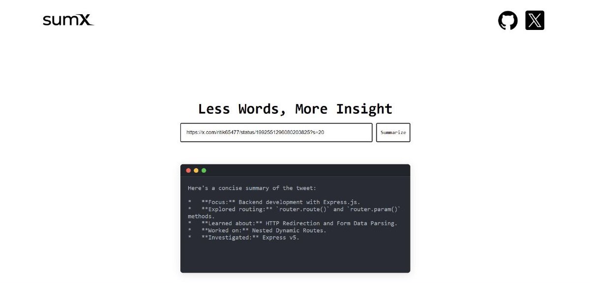 AkshitInPublic's tweet image. Day 102 #UntilPlacement 🚀

&amp;gt; Solved: Leetcode 2461 - Maximum Sum of Distinct Subarrays With Length K 🚃
&amp;gt; Designed an Apple-inspired summary card for SumX, tweet summarizer 👨‍💻
 
#200DaysOfCode #MERN #Java #LearnInPublic #Coding