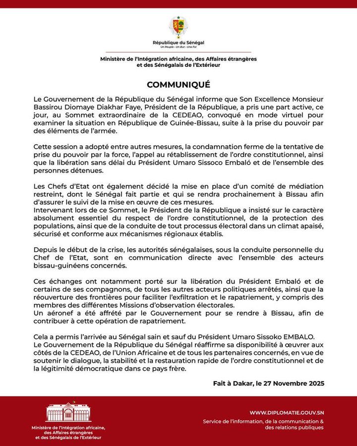 yaxandiou's tweet image. 🚨‼️Le ministre des Affaires étrangères confirme l’arrivée d’Embalo sur le sol sénégalais.