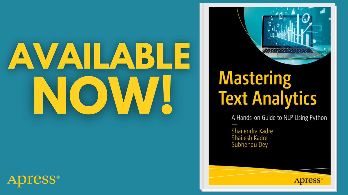 Apress's tweet image. 📚 From sentiment analysis to chatbots, this guide walks you through building real #NLP solutions using #Python. Includes LLMs, zero-shot learning, and business use cases in healthcare &amp;amp; customer service. #NaturalLanguageProcessing #AI #PythonNLP

🔗 ow.ly/tMIo50XiEmu