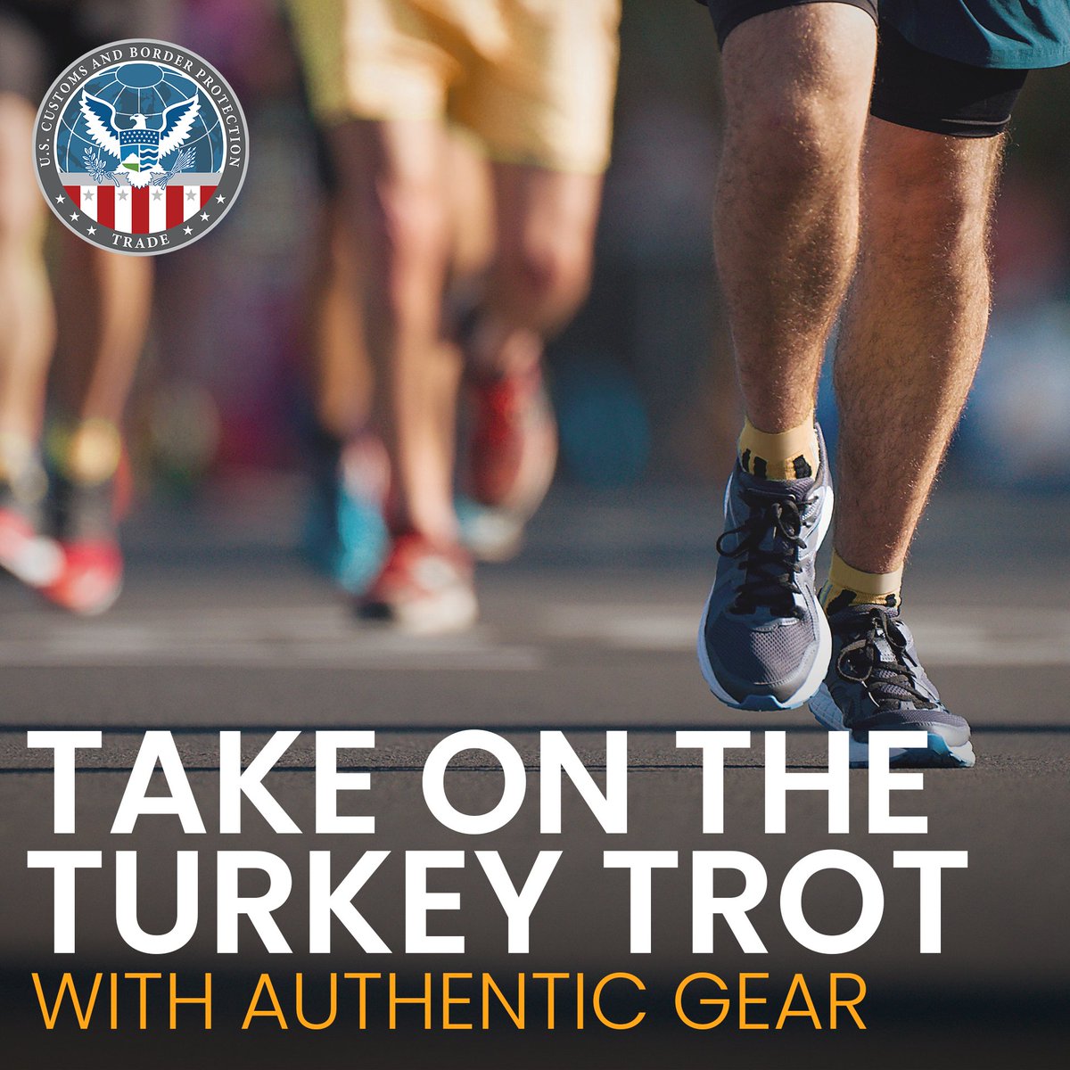 CBPTradeGov's tweet image. Realizing you married into a turkey trot family this #thanksgiving? 

Running a 5k on your day off might be hard, but it can be even harder when you&apos;re running in counterfeit gear.

Learn how to avoid counterfeits: go.dhs.gov/ZS6