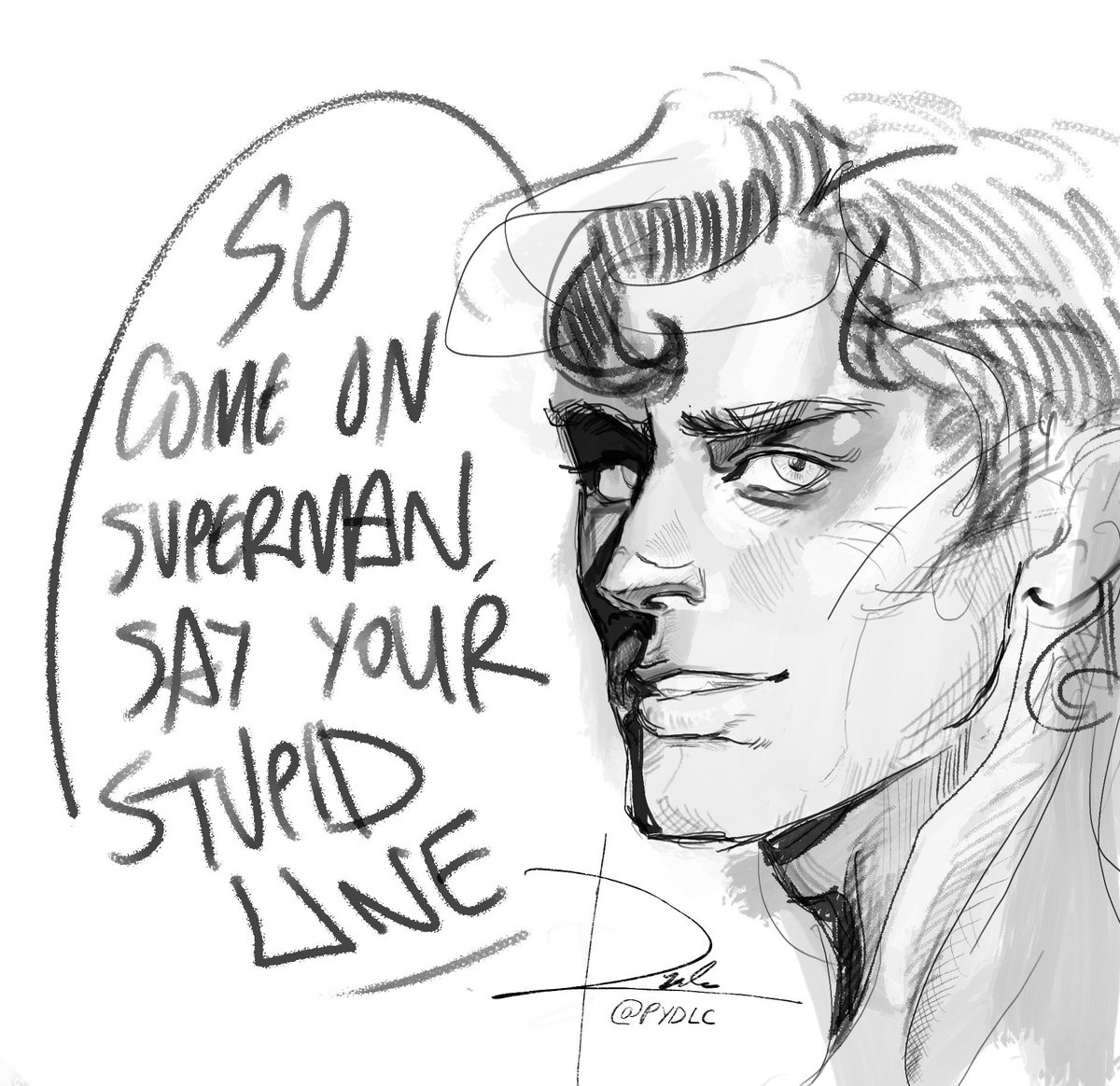 PYDLC_'s tweet photo. the first doodle of my 24th year 🐱🎉 #superman https://t.co/C1Ae3RYzX3