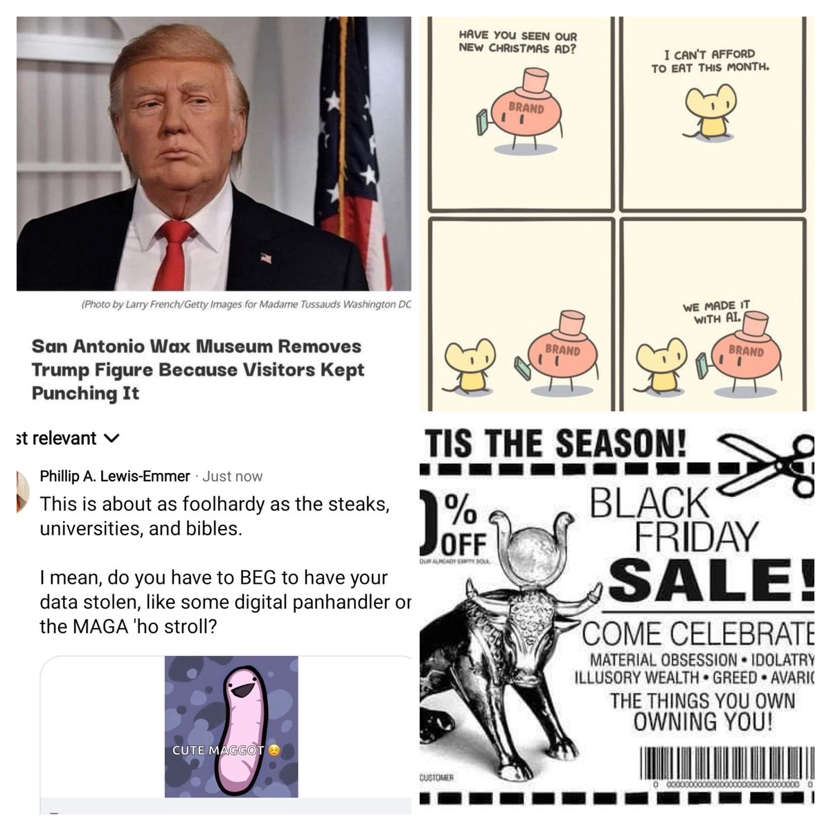 palephoenix's tweet image. #ExecutiveTime!

Thanks be given for putting up with me, @AdamKinzinger, this past year or so. I mean you no harm, and hope for the day you stop making any sense to my liberal self.

#KrustiNoname #BlackFriday #THXMAS #Chrismukkwanza #StephenMillersBird #IDontKnowHer  #TWOMP