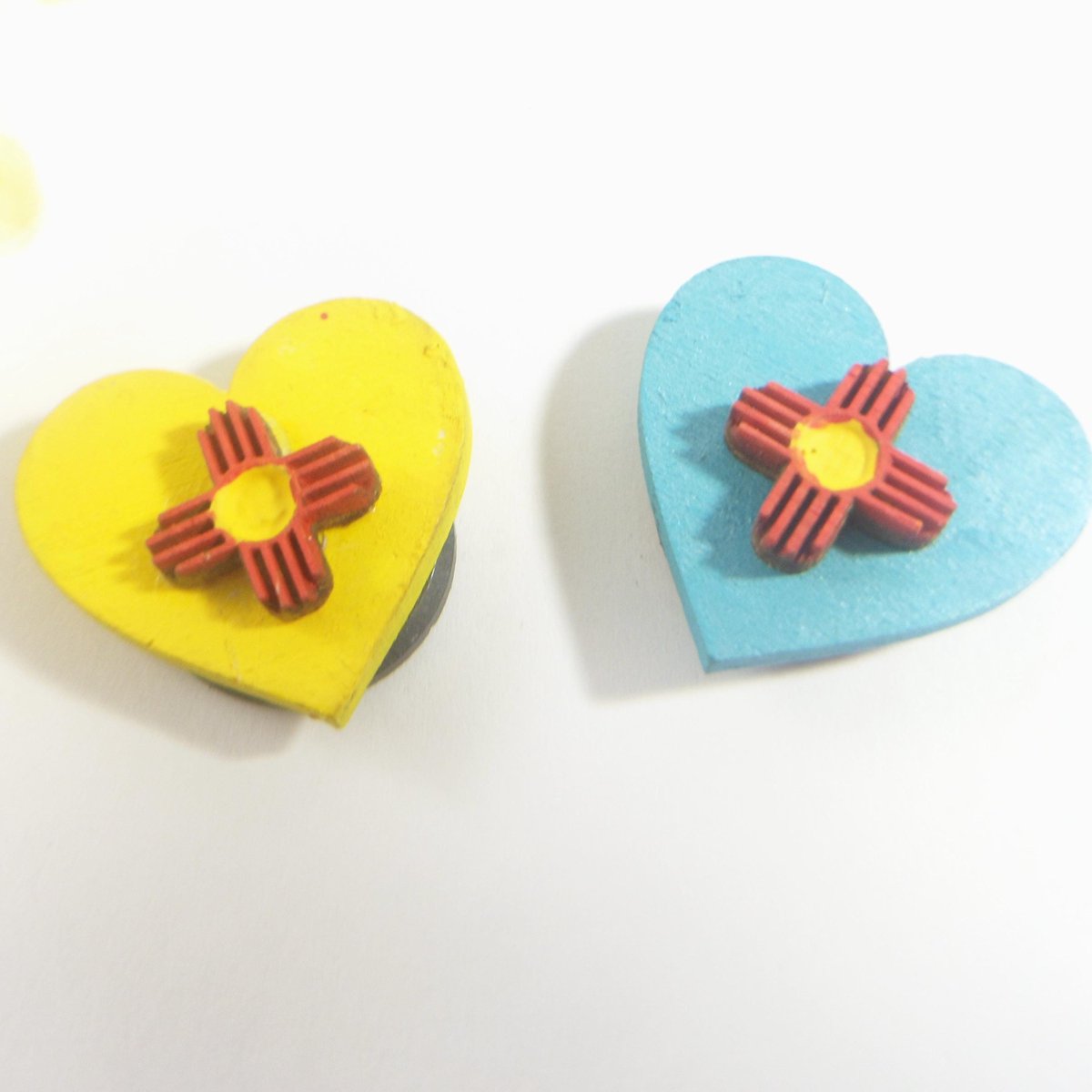 Zia Heart Fridge Magnet: New Mexico Southwestern Decor tuppu.net/941770ae #EtsySeller #SantaFe #EtsyShop #NewMexico #HeartMagnet