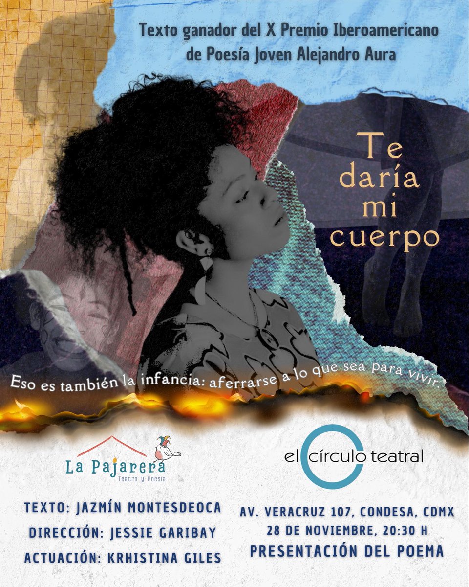 Me invitaron a ser madrina de estreno de este poema escénico junto con <a href="/BrissiaYeber/">Bri Yeber</a> y Gerardo Garfias. La cita es este viernes a las 20:30 en el <a href="/CIRCULOTEATRAL/">El Círculo Teatral</a> .