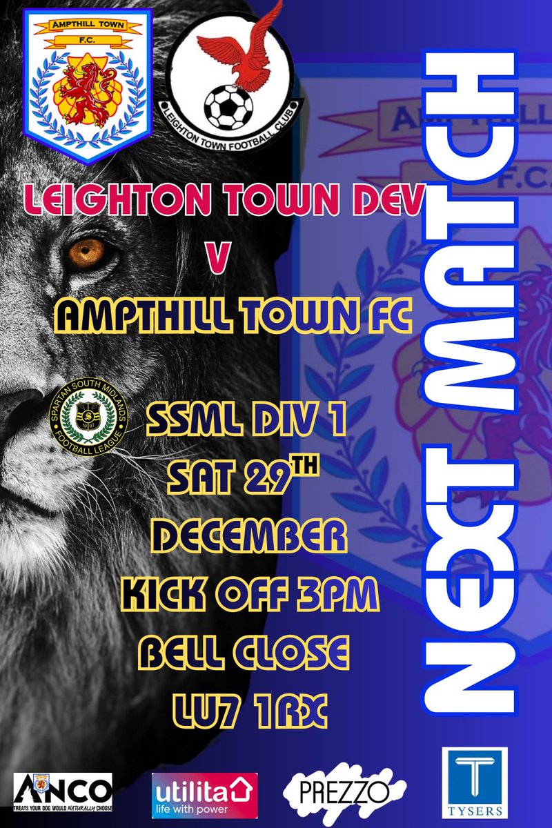 ampthillfc's tweet image. The Amps are back on the road this weekend with a trip across Bedfordshire to Bell Close, Leighton Buzzard. A @SSMFLOfficial Div 1 fixture with @DevLeightonTown KO3PM.   COYA 💛💙💛