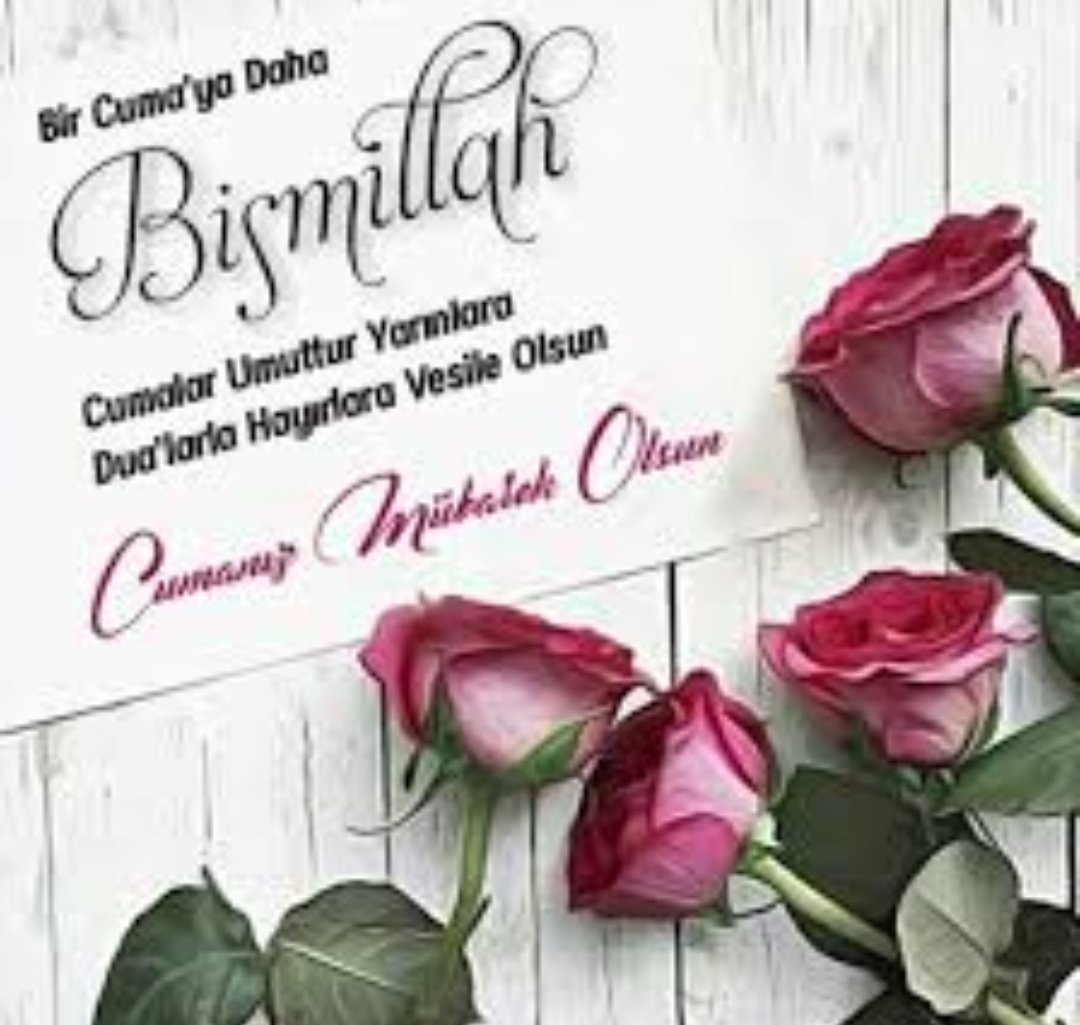 Rabbim bugününüzü ve tüm ömrünüzü sağlık huzur ve bereketle doldursun.
Hayırlı Cuma'lar.🌹🌹
