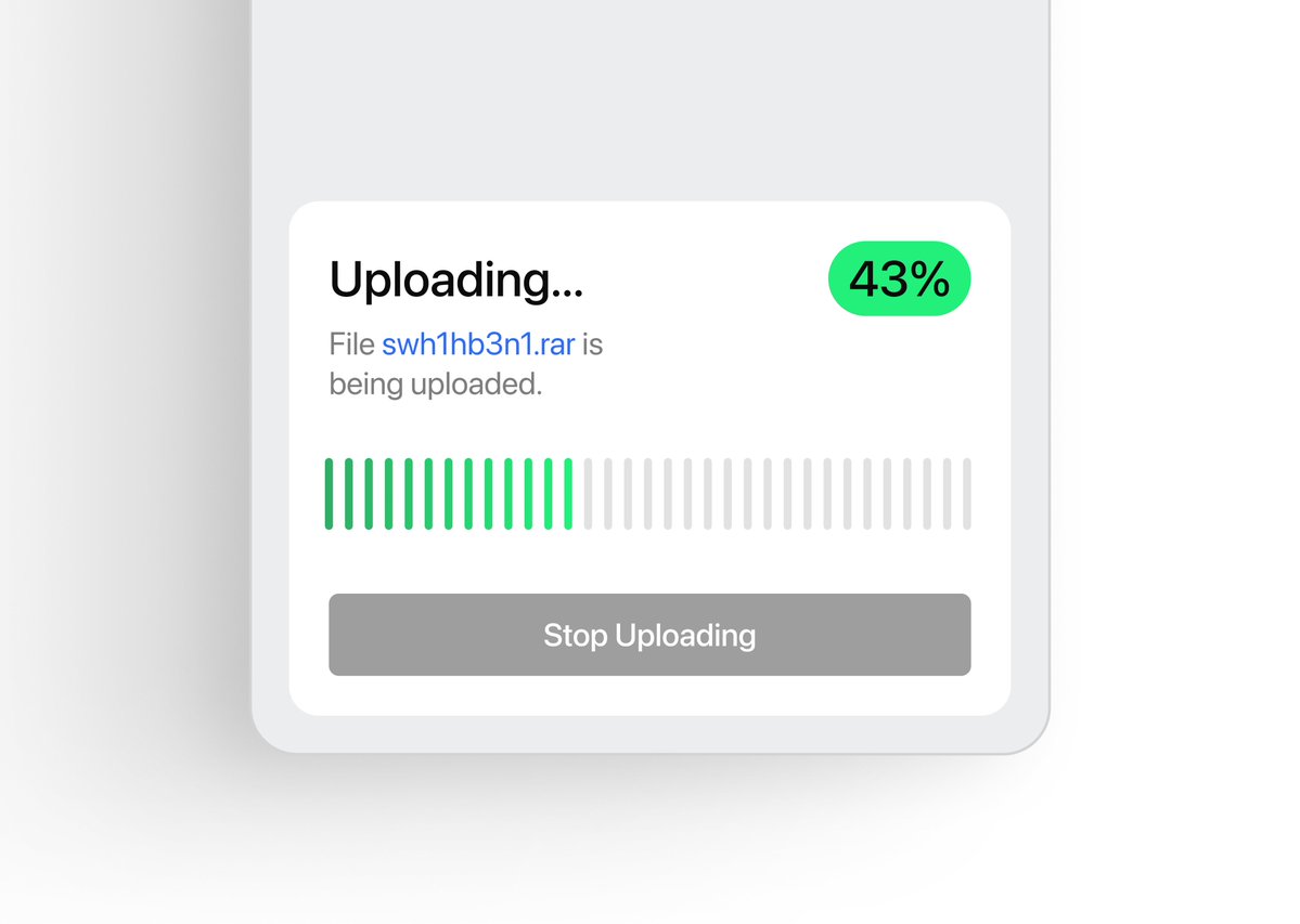 DesignerAleksa's tweet image. Day 20/100 — Status Bar

Today I designed a clean, modern upload status component.

One small UI piece, tons of micro-decisions.
On to the next. 🚀

#UIDesign #DailyUI #DesignChallenge #ProductDesign #UIUX #Figma #InterfaceDesign #100DayChallenge