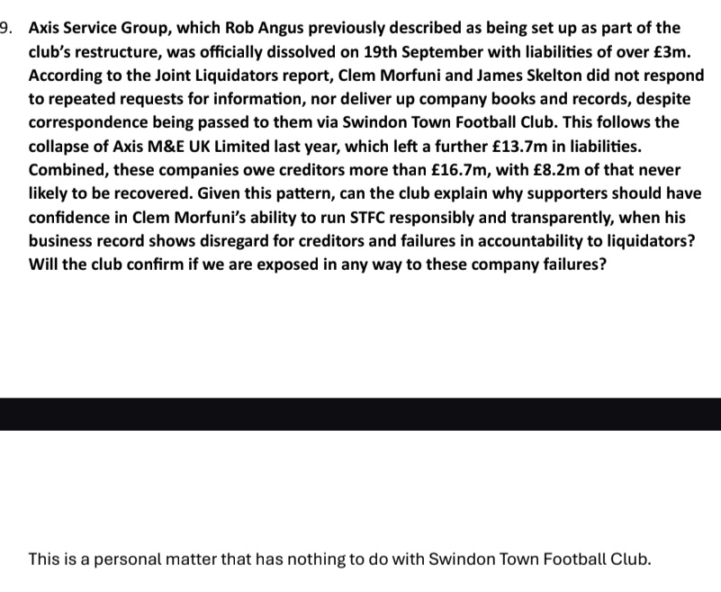 We've been consistently highlighting the lies, deceit and contempt of Clem Morfuni's reign at #STFC for more than a year. 

Every time they talk about being "open and transparent", it's a lie.

Every time they flagrantly breach the MOU with <a href="/TrustSTFC/">TrustSTFC</a>, it's a lie. 

Every time