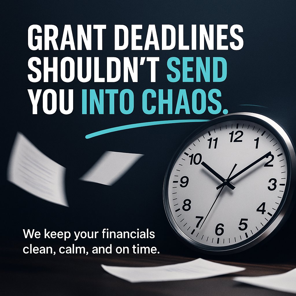 talk2cc's tweet image. Grant deadlines shouldn’t come with panic attacks. We prep clean, audit-ready financials so your reports land on time and with confidence.
➡️ Level up your reporting power... start here! &amp;gt; na2.hubs.ly/H02gbN_0
#completecontroller #nonprofitpros #smallbusinessowners