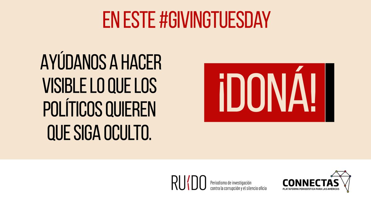 ConnectasOrg's tweet image. ¿Sabías que el dinero de tus impuestos se usa para manipular tu opinión? 🤨📲
Desde @RuidoRed y @ConnectasOrg  estamos investigando para hacer visible lo que los políticos quieren que siga oculto.
Tu aporte cuenta💪 connectas.org/campana-donaci…