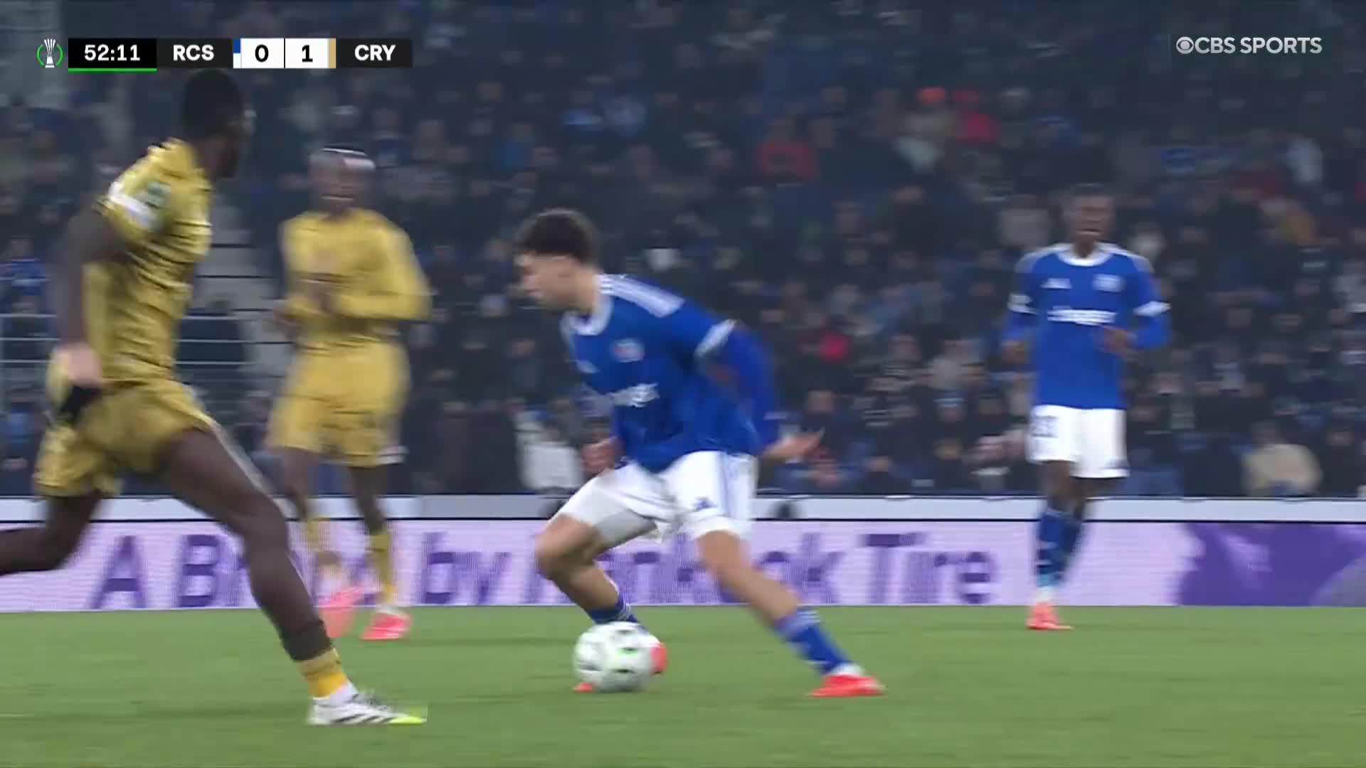 Emanuel Emegha puts the finishing touch on a free-flowing Strasbourg team goal ⭐