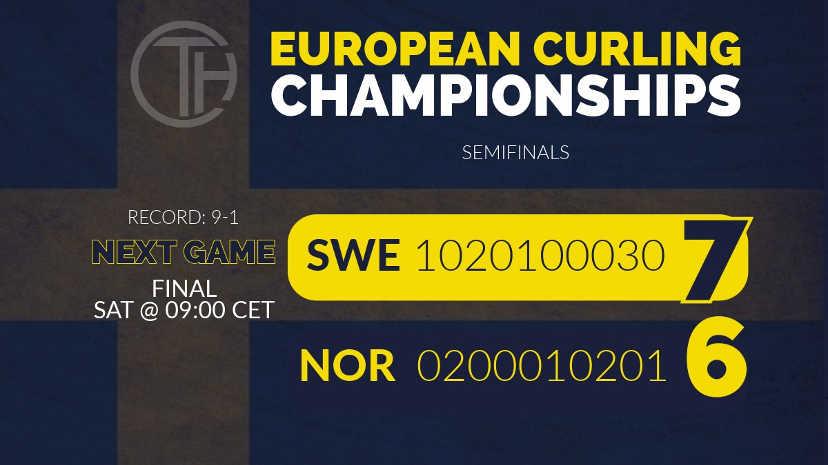 OFF TO THE EUROPEAN CHAMPIONSHIPS FINAL!! 🎉🥌😍

#TeamHasselborg #ECC 🇸🇪