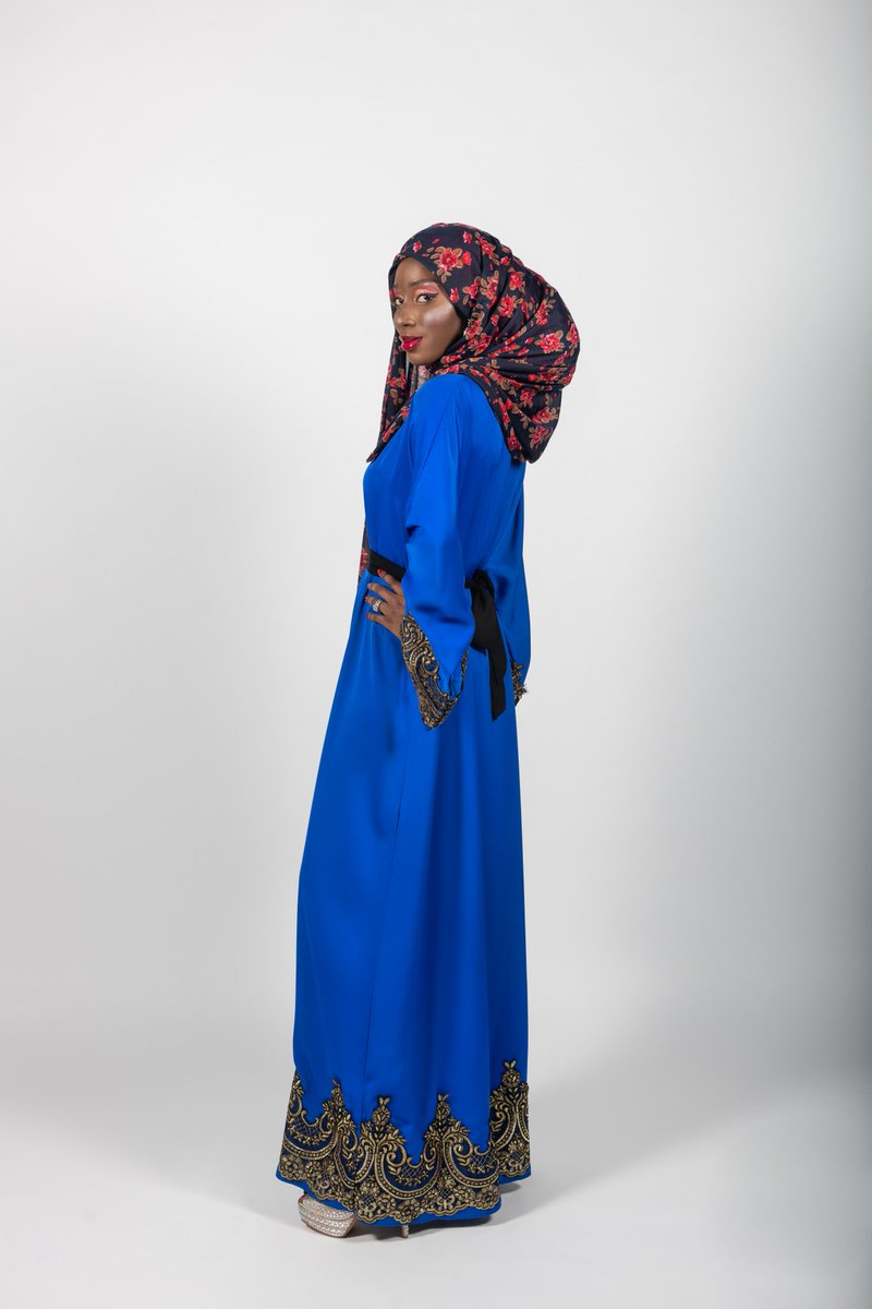 StrivingEmpire's tweet image. We adore the vivid Royal Blue and polished gold embroidery on the "Come See" abaya. 

This sophisticated piece offers incredible versatility for any occasion, whether you choose to dress it up or down. 💙

Shop here: StrivingForModesty.com #TSEExperience #StrivingForModesty