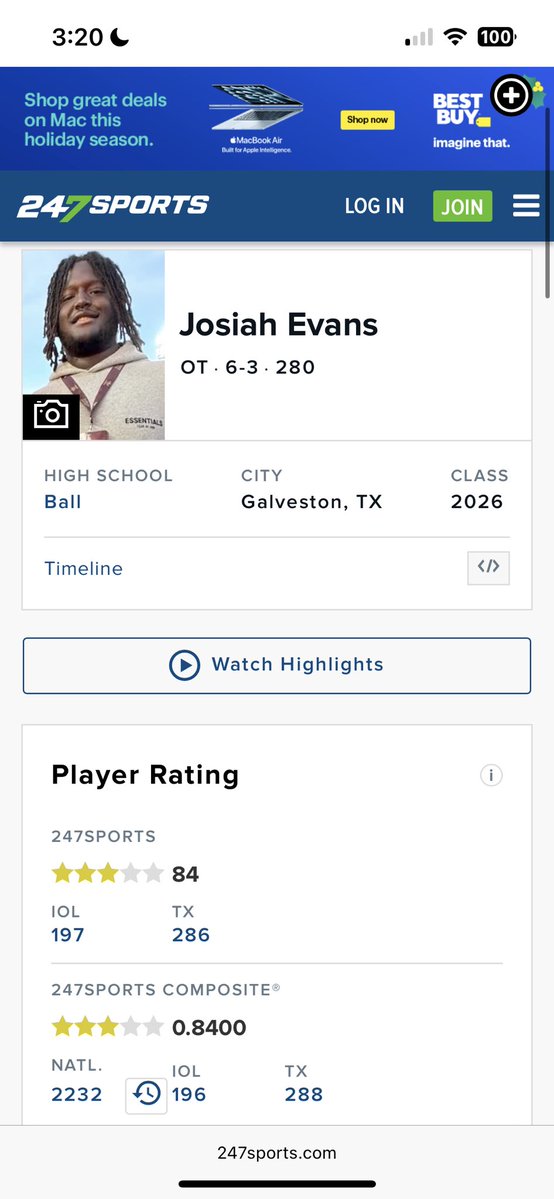 #AGTG blessed to be ranked a 3 star
⭐️ ⭐️⭐️ <a href="/CoachOBrantley/">Omasha Brantley</a> <a href="/CoachTraylor/">Jeff Traylor</a> <a href="/TheCoachGordon/">Coach Gordon</a> <a href="/KurtTraylor/">Coach Kurt Traylor</a> <a href="/EddieCa73992124/">Coach Caldwell</a> <a href="/Coachmwatkins1/">Coach Watkins Ed.D.</a> <a href="/jacobmorrow39/">Jacob Morrow</a> <a href="/Singletary_28/">Mike Singletary</a>