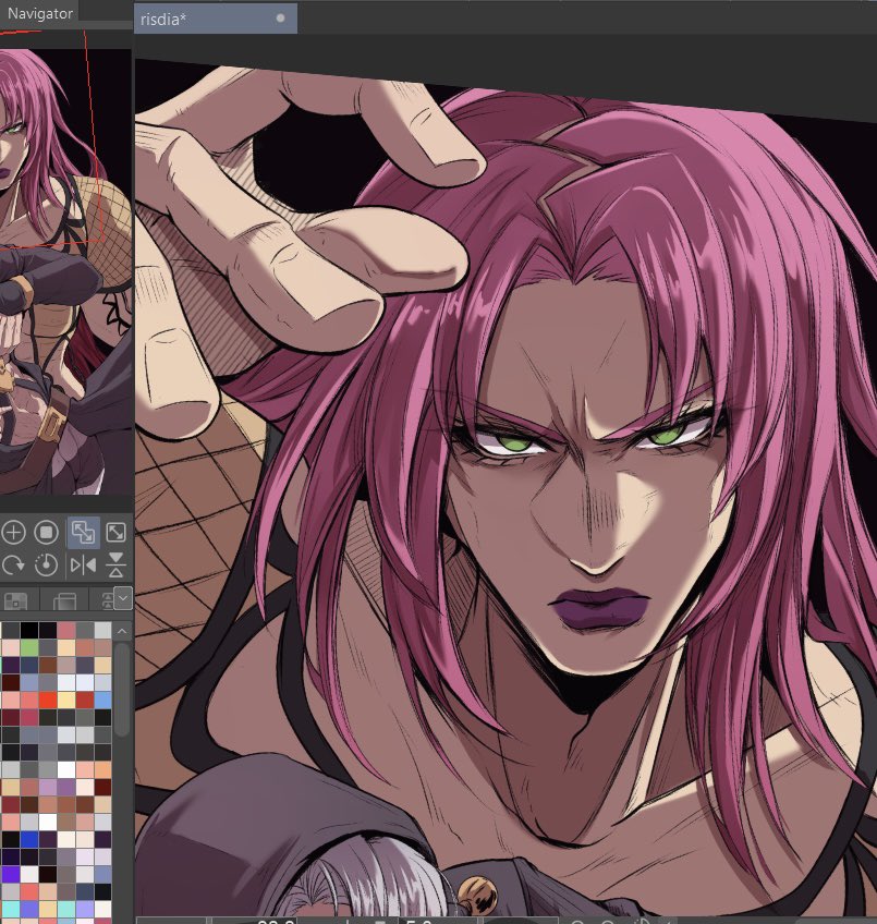 CappuRis's tweet image. I am getting closer to finish my Risoto Nero and Diavolo artwork 😈🥣