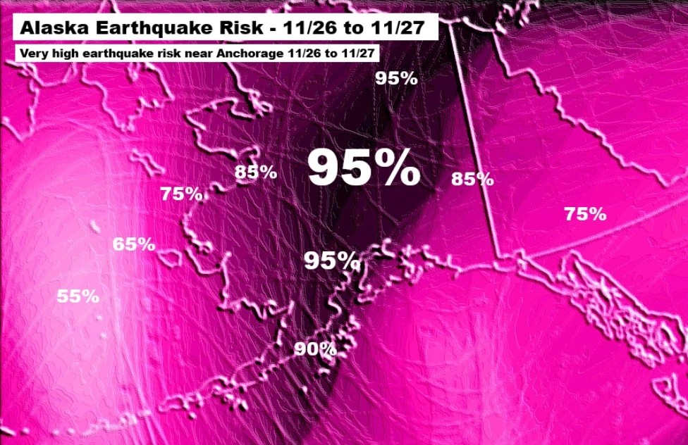 Quakeprediction's tweet image. 6.0 earthquake hits exactly in warning area near Anchorage... please see forecast maps on website.
