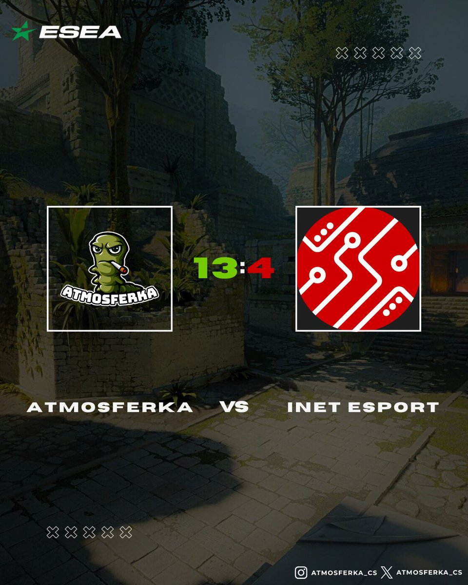Atmosferka_CS's tweet photo. Skilla nie kupisz 🙈
Wygrywamy 2-1  na @inetse  i nasz aktualny bilans w playoffach @ESEA  Intermidiate wynosi 2-0 https://t.co/ecwhzHzPZv