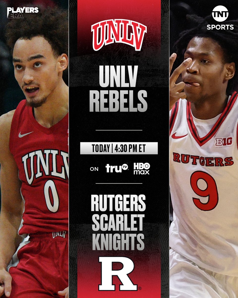 TNTSportsUS's tweet image. Thanksgiving hoops continues on truTV &amp;amp; HBO Max 🏀

@TheRunninRebels vs @RutgersMBB // 4:30pm ET