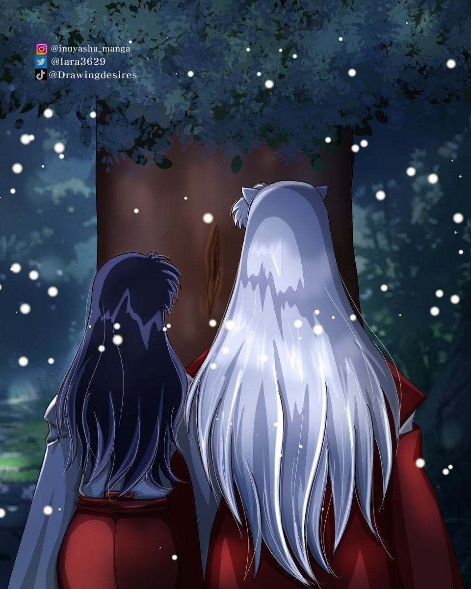 #inukagweek 
Late on this one but I decided to combine the memories themed with the fireflies theme.
#inuyasha #inukag #KagomeHigurashi #犬夜叉 #inuyashafanart