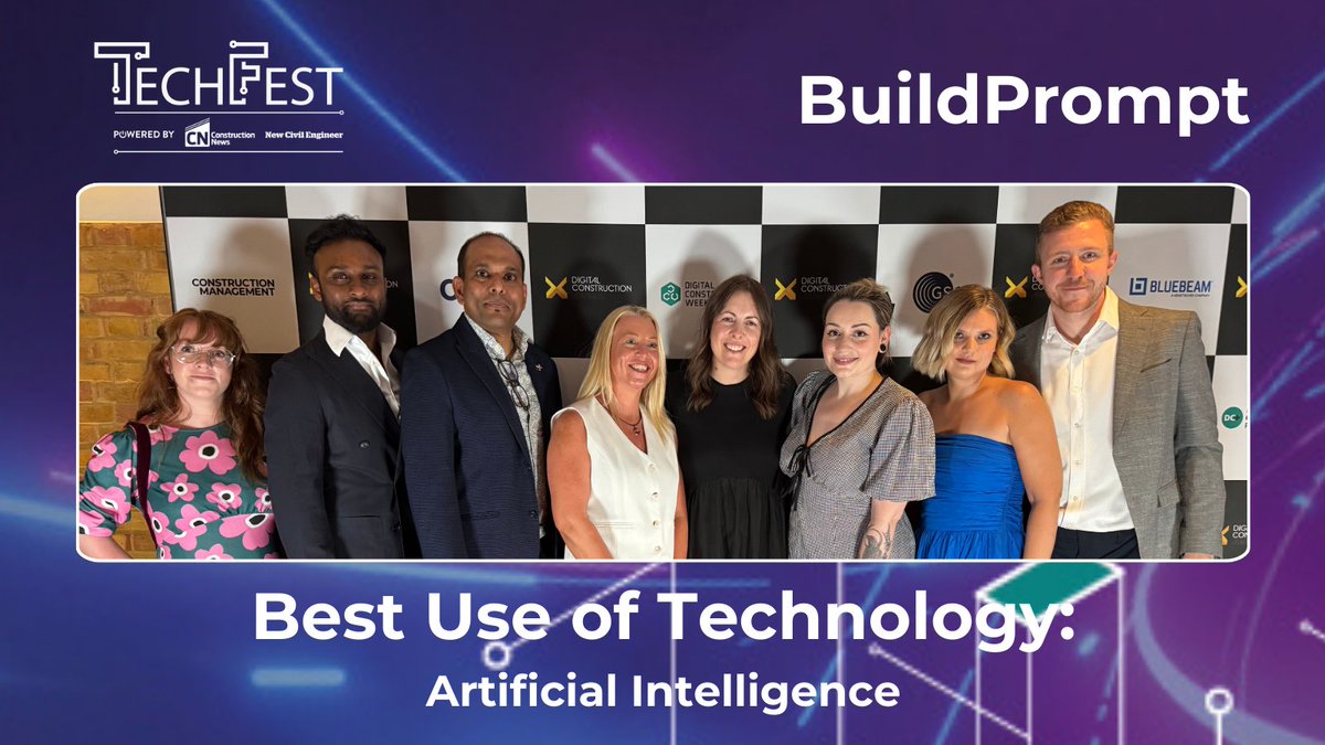 ncedigital's tweet image. Congratulations to @BuildPrompt for their Automating Digital Handover project - they have won the Best Use of Technology: Artificial Intelligence award at #TechFest   2025!
