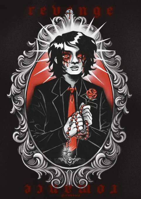 𝕽𝖊𝖛𝖊𝖓𝖌𝖊 / 𝕽𝖔𝖒𝖆𝖓𝖈𝖊 three cheers for sweet revenge is my fave MCR album &amp; finally drew a revenge era Gerard