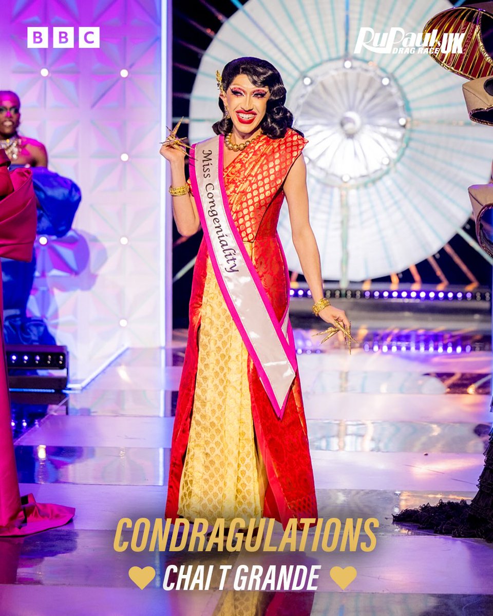 DragBasee's tweet image. Chai T. Grande is the Miss Congeniality of Drag Race UK season 7.

#DragRaceUK
