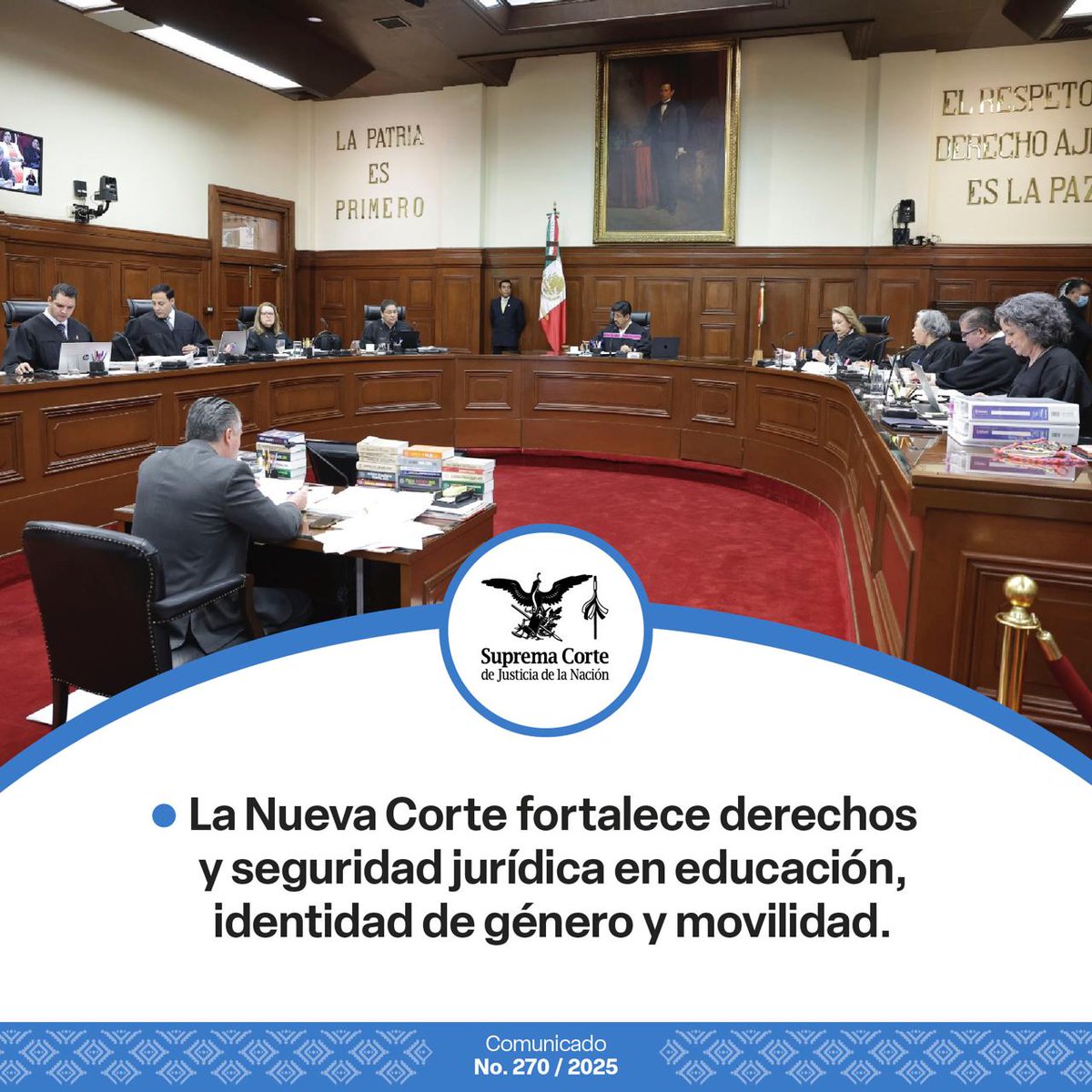 La #NuevaSCJN confirma el derecho a la educación superior gratuita, protege la identidad de género de niñas, niños y adolescentes y define reglas más justas en el entorno digital.

ℹ️ Consulta la información por aquí: bit.ly/3XRpRxp