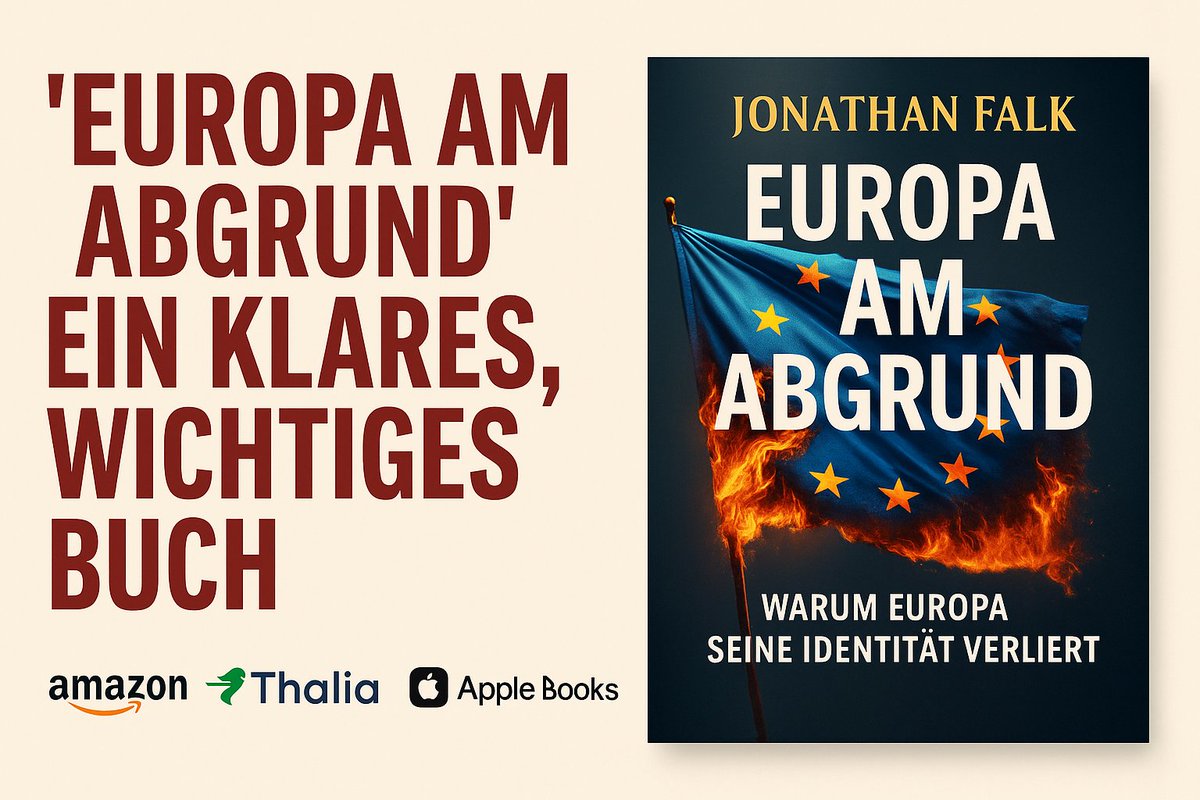 „Europa schwankt – und keiner stoppt es.“
 Europa am Abgrund zeigt, wie Sicherheit, Identität und staatliche Stabilität zerfallen. Warum Europa die Krise nicht erkennt – und warum 2026 entscheidend wird.
Amazon: amazon.de/dp/B0DTFDLMNZ
Alle Händler: books2read.com/u/bPkawJ