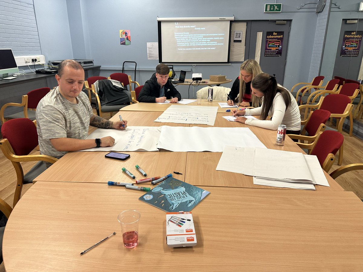 ImmacYc's tweet image. Tonight the CCE group were working on their OCN qualification enhancing their knowledge, building skills and evolving attitudes to Diversity.
