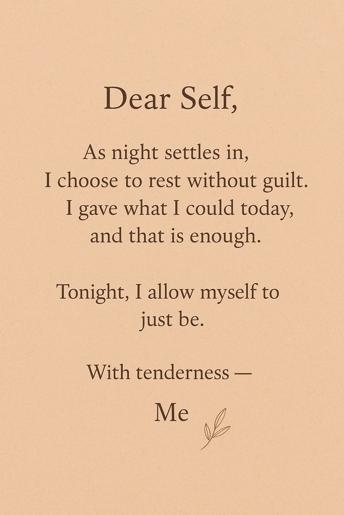 Sampee24_7's tweet image. Allow the day to fade gently. Rest is not earned — it is needed, and it is yours. 🌌💛

#EveningReflections #PermissionToRest #EndOfDayCalm #EmotionalRest #MindfulEvening