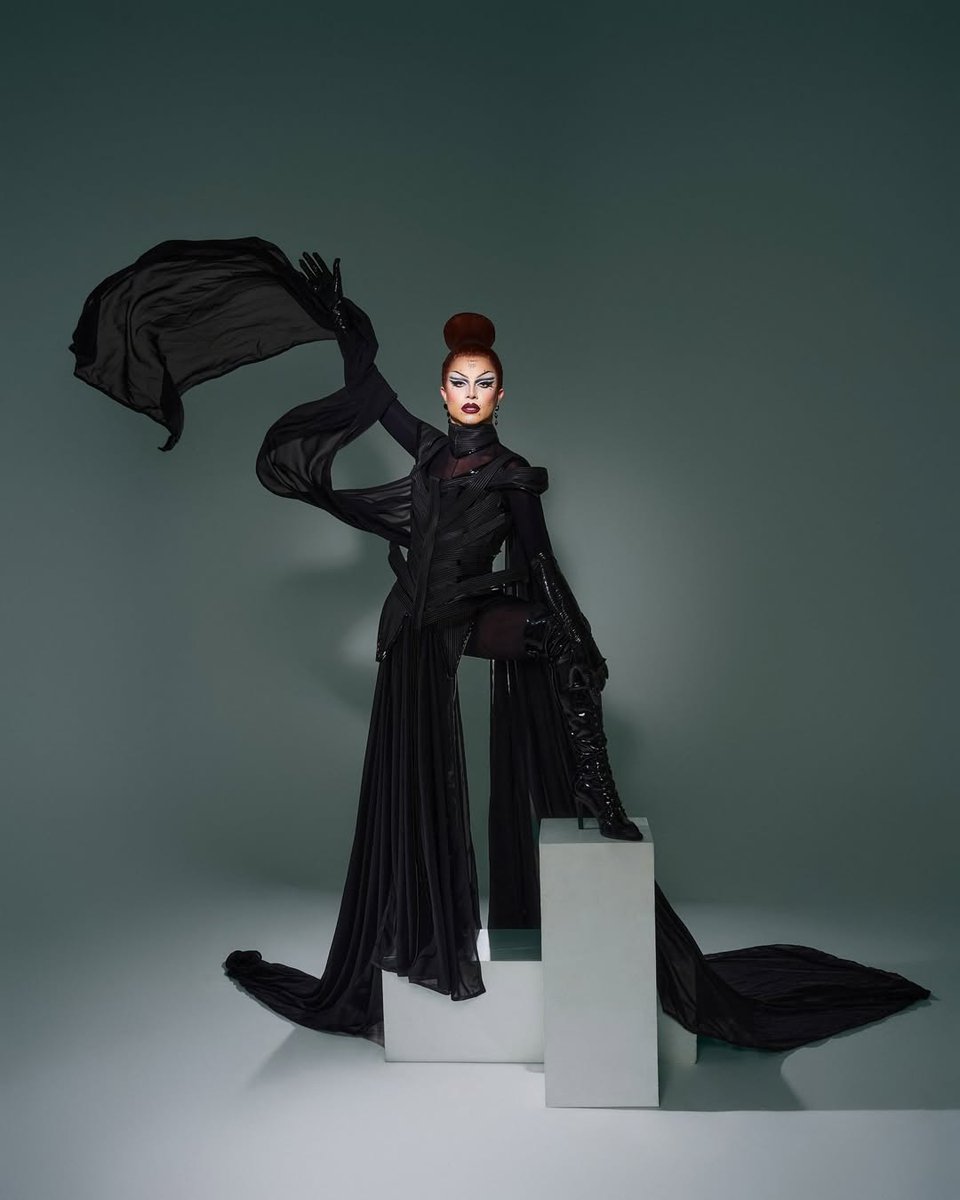 DragBasee's tweet image. Bones stuns in her finale eleganza look for Drag Race UK season 7.

#DragRaceUK