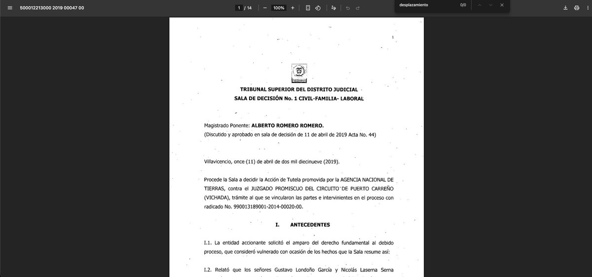 <a href="/David_LK1021/">Santiago Barbosa 🇨🇴</a> También dijiste Cauca.
Lo de la familia es un fallo en Vichada sin el desplazamiento forzado que mencionaste.

No aciertas en nada aún.