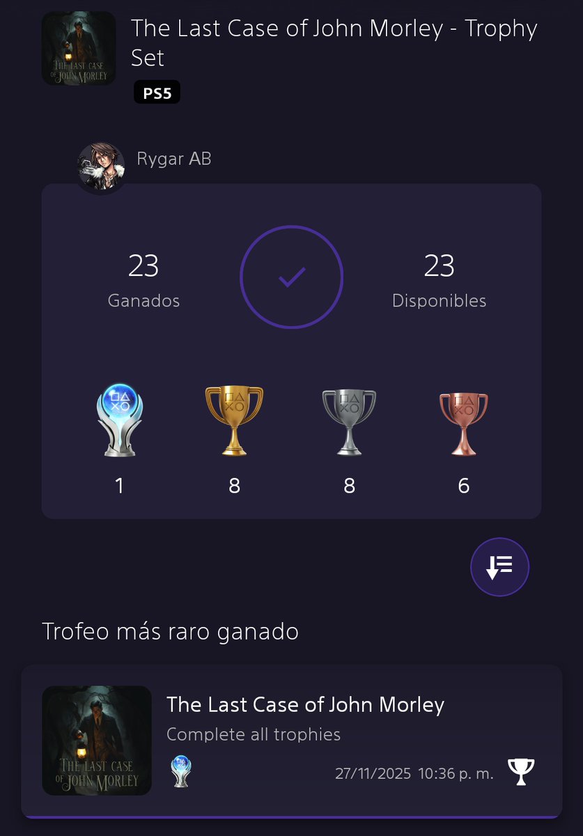 Como amante tanto del cine  y novela noir, he disfrutado muchísimo con #TheLastCaseOfJohnMorley 
Ahora a grabar su correspondiente análisis en <a href="/dimensionpspod/">Dimensión Playstation 💙</a>