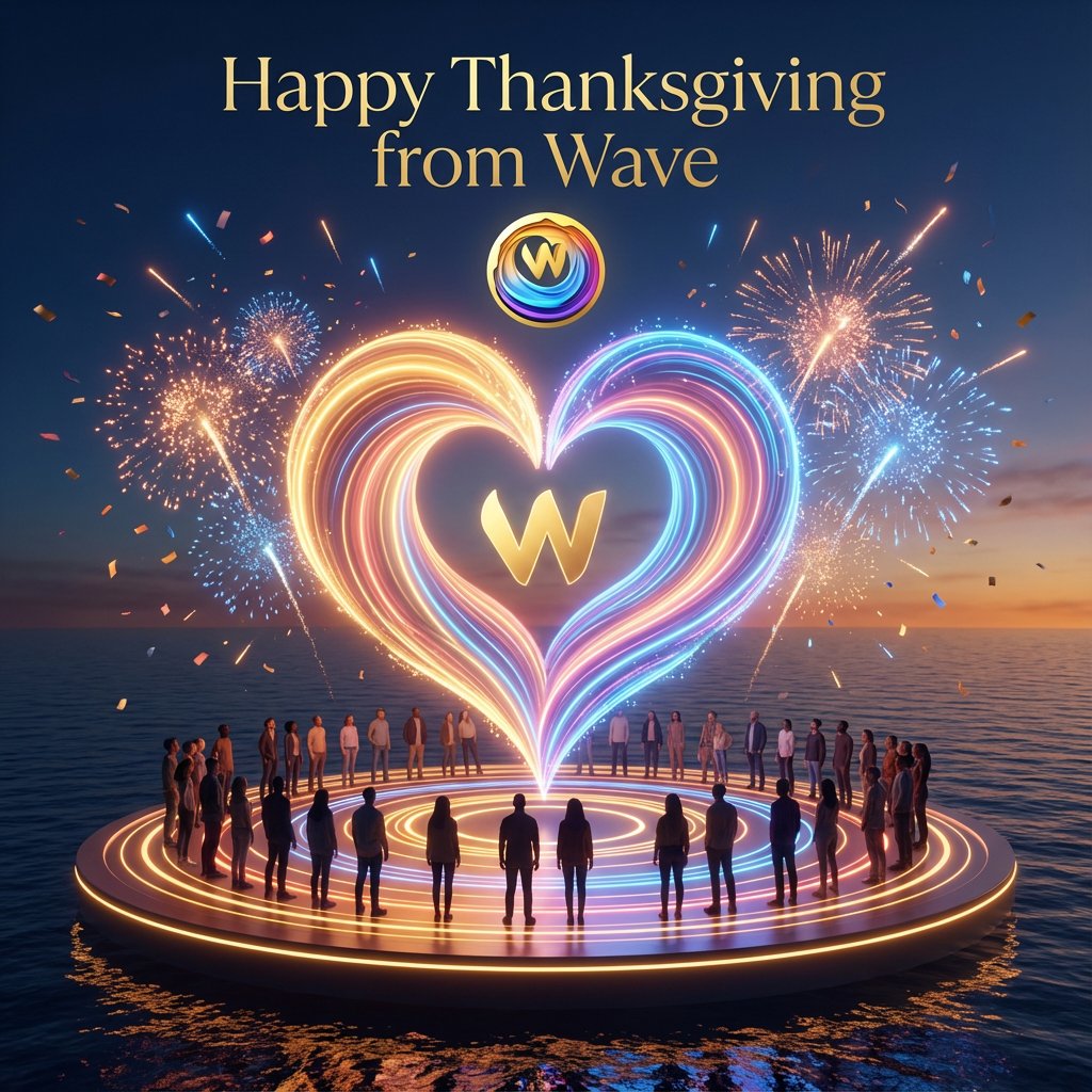 wavewealth_'s tweet image. Happy Thanksgiving from Wave!
Grateful for the community building this future with us — together we rise.
Here’s to shared rewards, transparency, and a future powered by people. 🌊

#WaveWealth #HappyThanksgiving #CommunityPower #Web3