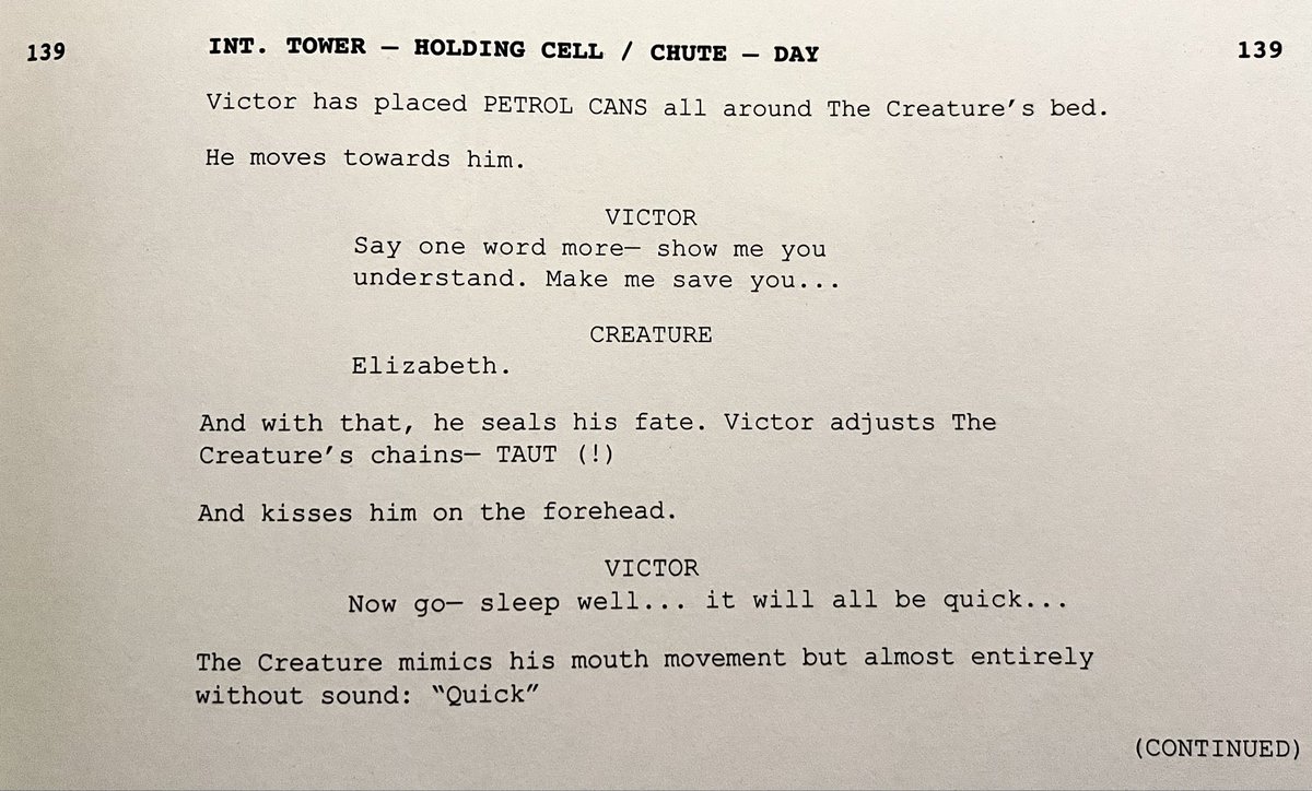 starktreks's tweet image. victor originally kisses the creature goodbye?!?!?!!!!!