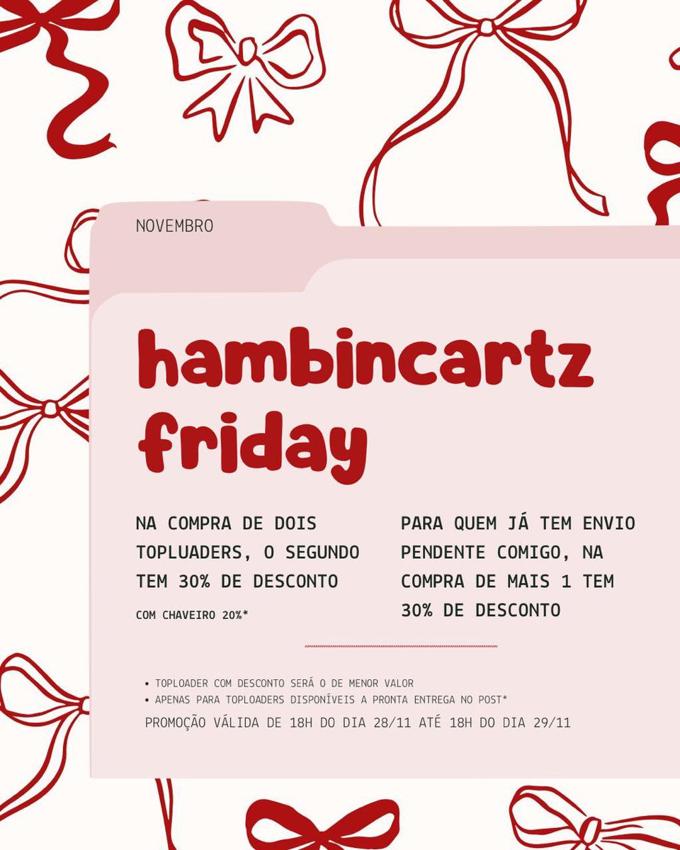 hambincartz's tweet image. amanhã e sábado teremos mais uma venda e dessa vez especial 🥰

vejo vocês às 18h!