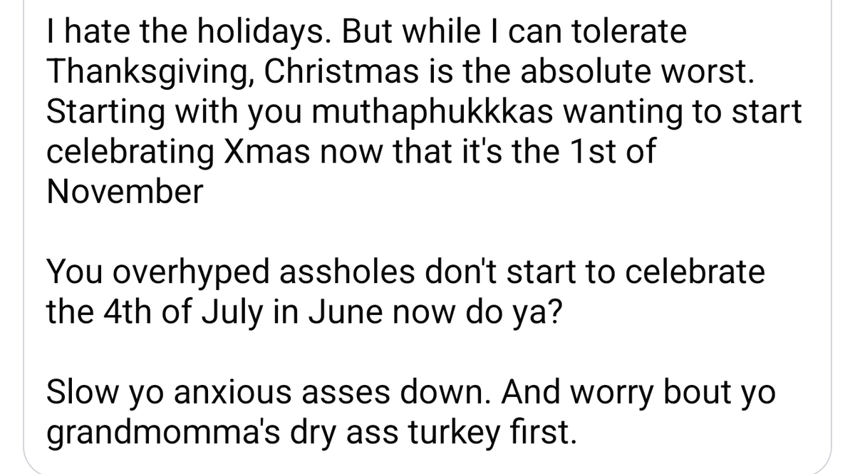 I declare war on Christmas...