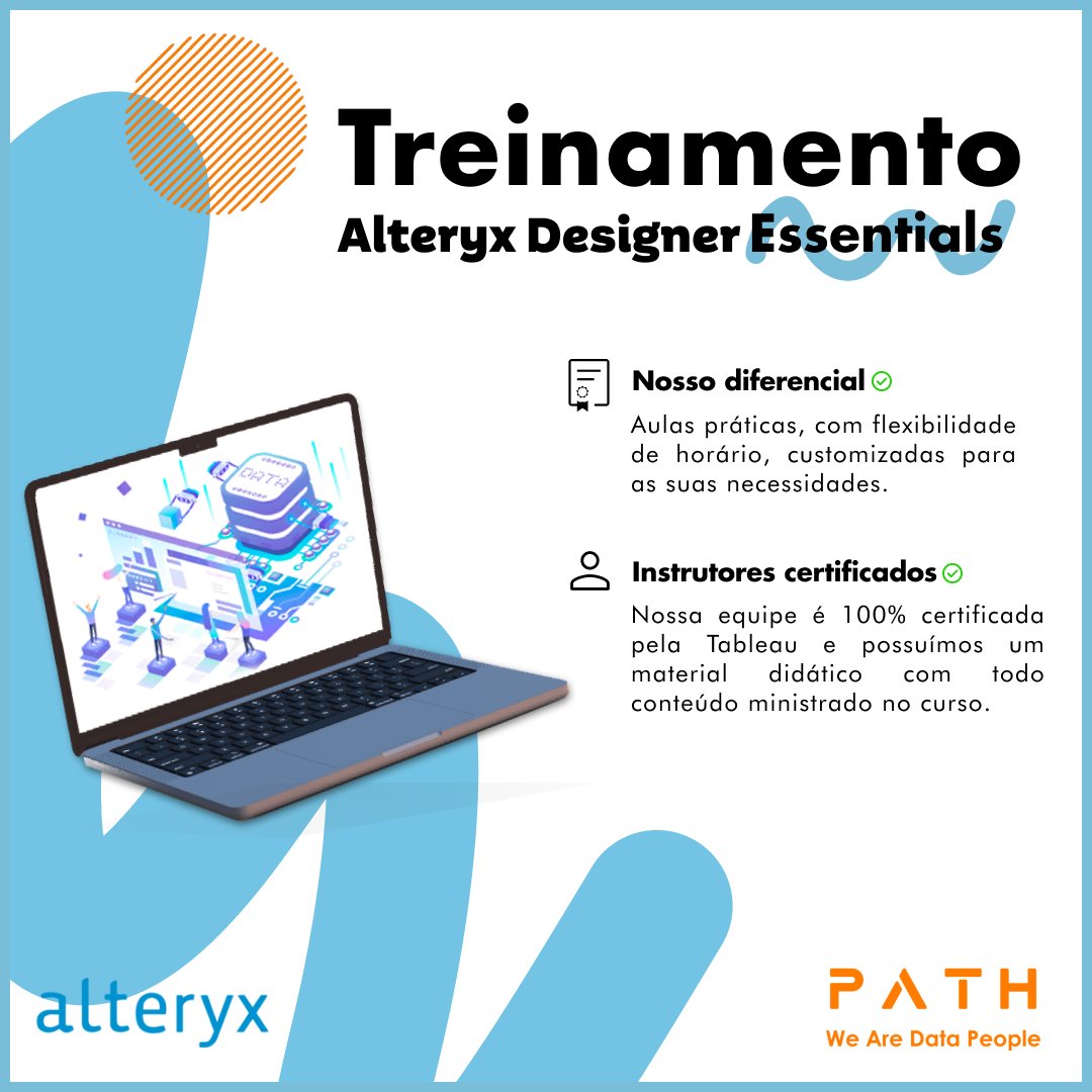 PathDataFan's tweet image. P A T H | Treinamento Alteryx Designer Essentials

Quer conhecer melhor essa ferramenta e aumentar seu desenvolvimento com dados? Venha conferir os treinamentos de Alteryx que a Path oferece!

Confira: cutt.ly/vvZR7lL

#alteryx #togetherwesolve #datafam #pathdatafan