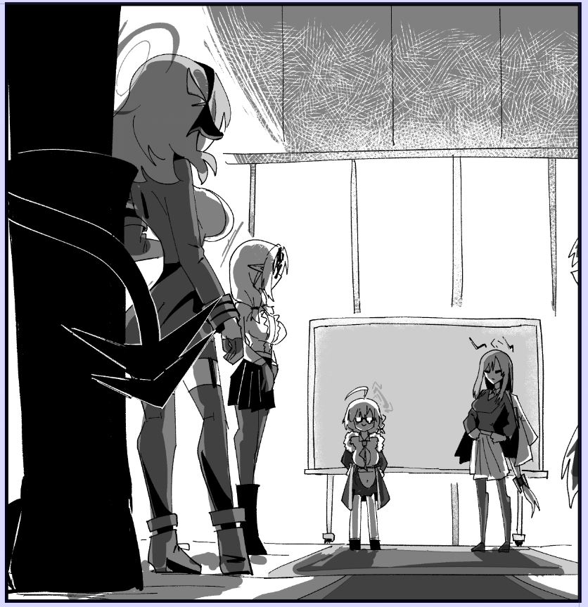 ブルアカ進捗 かわいく描けたヒナちゃん😎