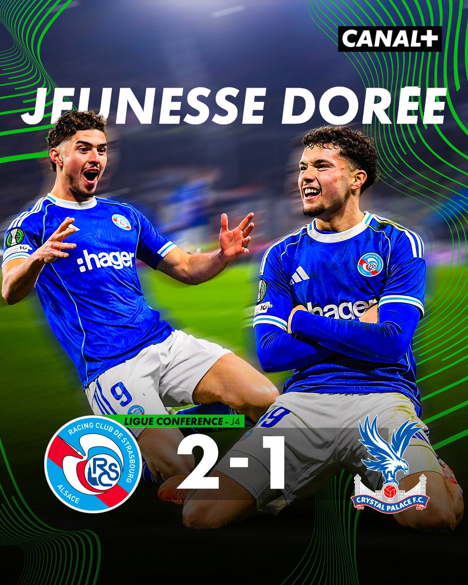 CanalplusFoot's tweet image. STRASBOURG S&apos;IMPOSE FACE À PALACE 💫

Comme un symbole, le @RCSA s&apos;offre Crystal Palace grâce à l&apos;enfant du club, Samir El Mourabet 🤩

#UECL | #RCSACPFC