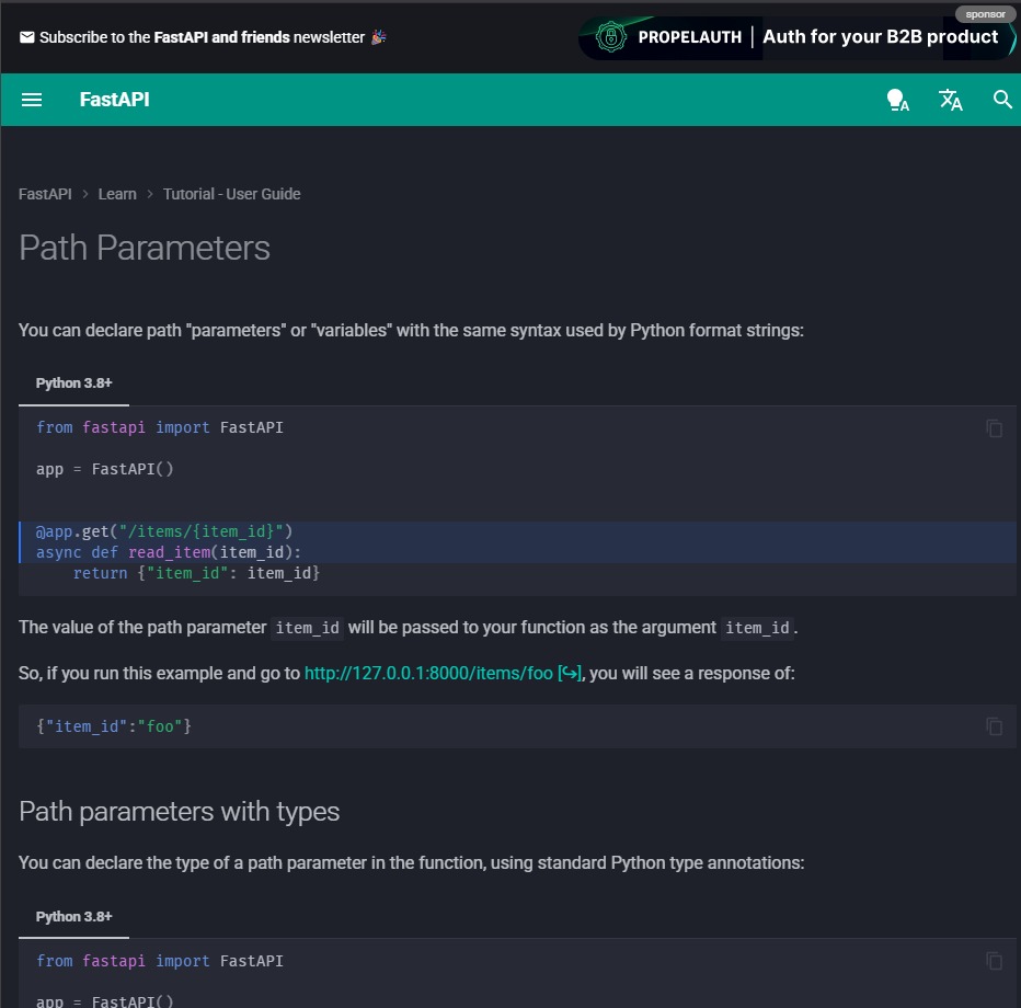 mackjohn341's tweet image. Day 25: Running on fumes, so today was a focus on theory.

Deep dive into FastAPI&apos;s architecture. The magic is in the automatic documentation and validation driven by Pydantic&apos;s BaseModel.

Learning the &apos;why&apos; behind the APIs

#FastAPI #Pydantic #Backend #CodingLife #30DaysOfCode