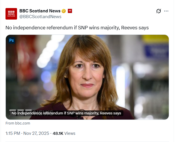 Democracy is for England, and England only.