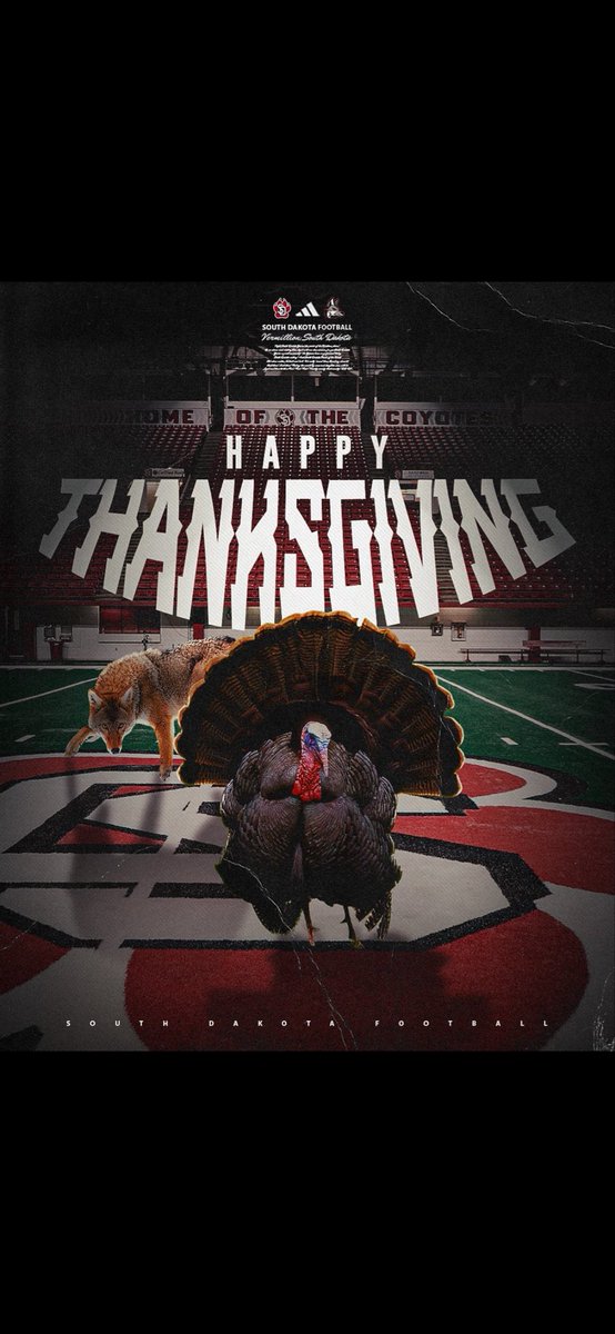 Happy Thanksgiving! <a href="/Coach_TMorrison/">Tim Morrison</a> <a href="/SDCoyotesFB/">South Dakota Football</a>