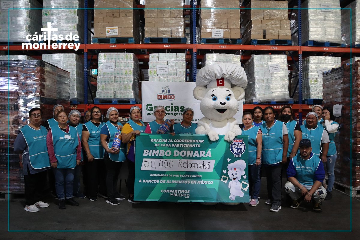 ✨Grupo Bimbo llevó a cabo la Bimbo Global Race 2025, con la cual nuestro Banco de Alimentos se beneficiará con donativo de barras de pan. Agradecemos la participación de los corredores que hicieron esto posible. 💙
¡Muchas gracias, Bimbo México! 🌟