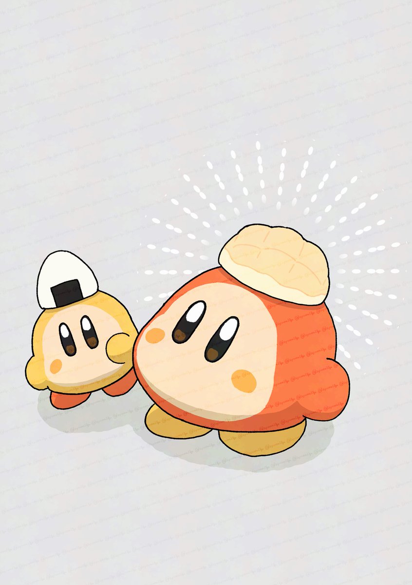 ayamal1go's tweet image. #金曜日のわにゃにゃ　
頭にメロンパンを乗せたワドルディを描きました