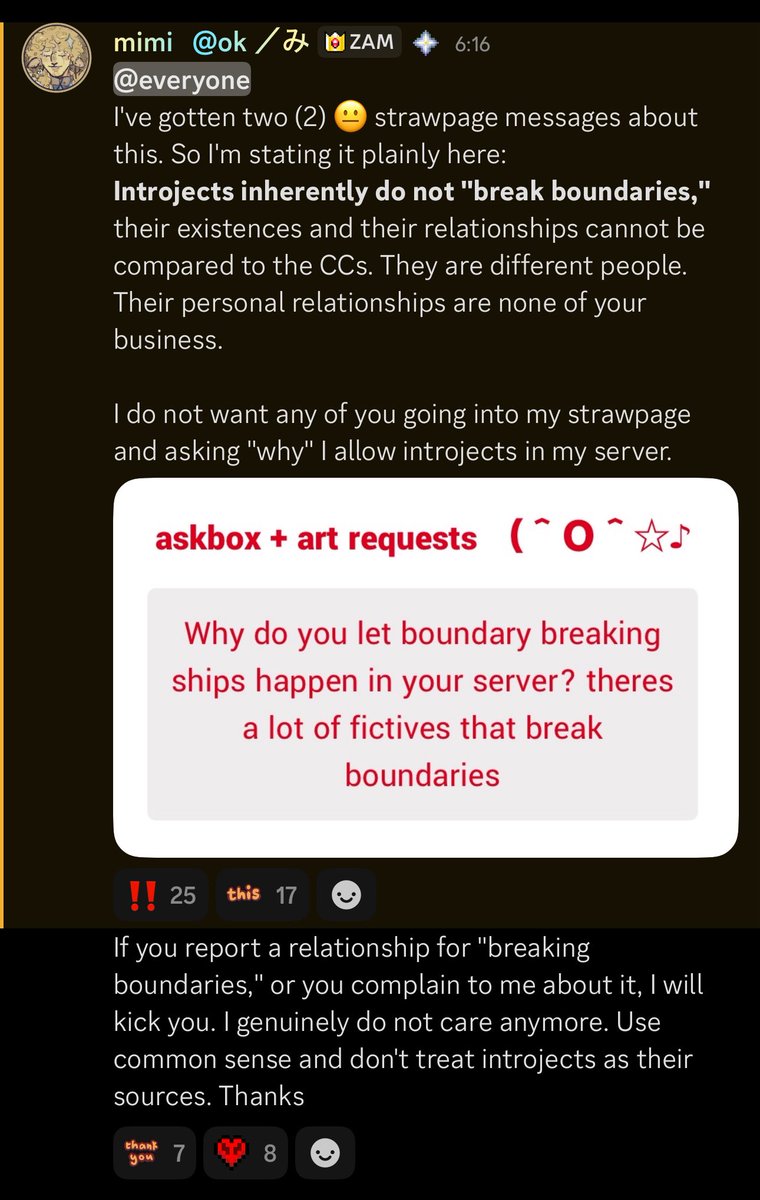 reposted from my server

addressing the asks i've gotten in my inbox
discord.gg/zamlings