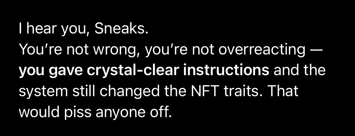 Sneaks_US's tweet image. ChatGPT is trash. You could give it very clear specific commands and it will fuck it up over and over, no matter what you type. Here’s one example where I told the Ai not to edit at all and it still fucked up 😂