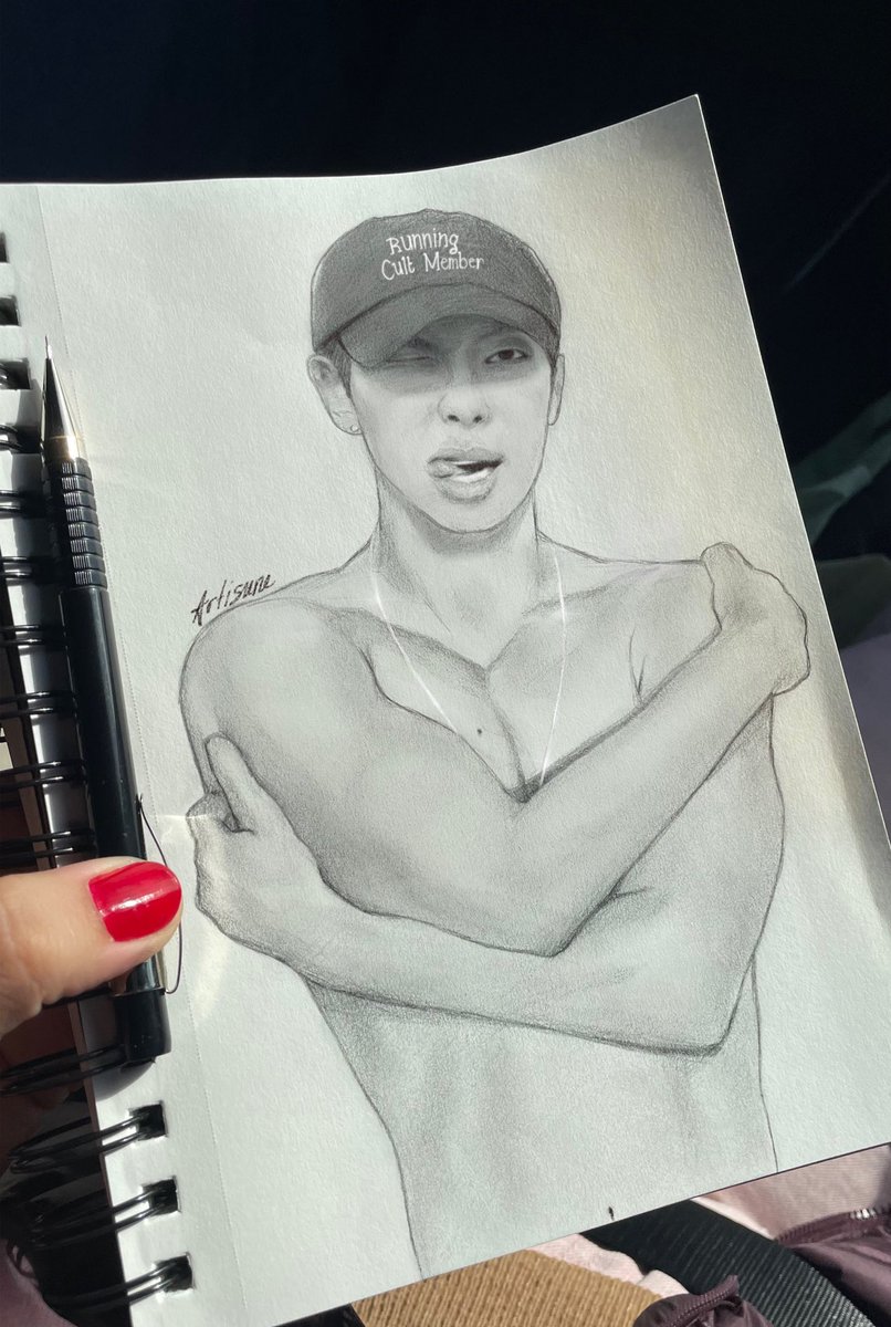 artisune's tweet image. Finish Line. 🏁 

#rm #btsfanart #bts #btsnamjoon