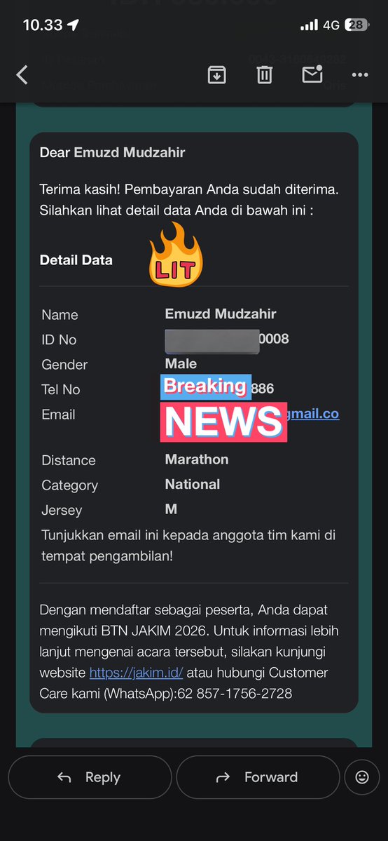 Bismillahirrahmanirrahim. 2026 Virgin Full Marathon di Jakim. 😭
Mohon doa dan dukungannya teman-teman. 😭🙏🏻