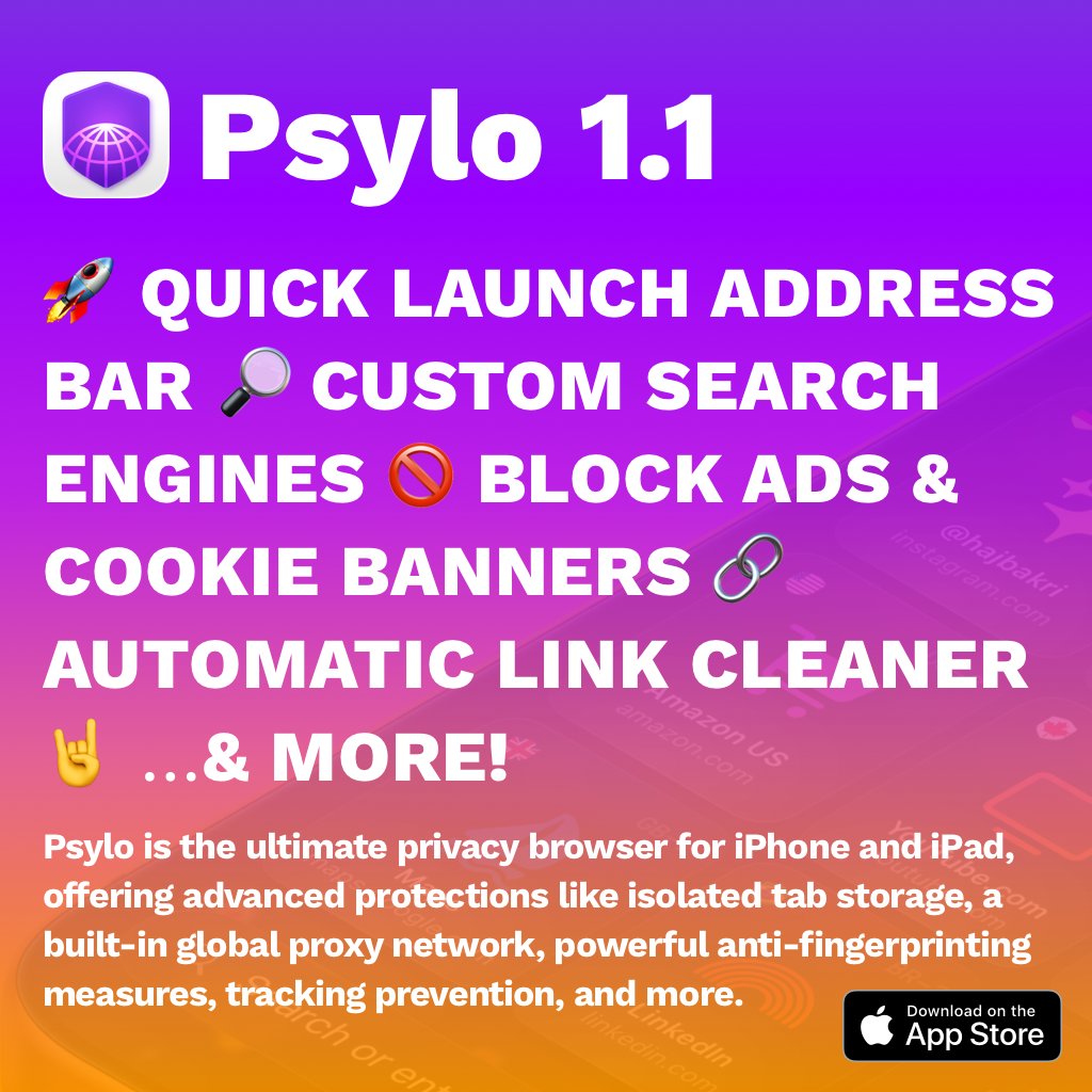Psylo: Privacy Browser & Proxy tweet media